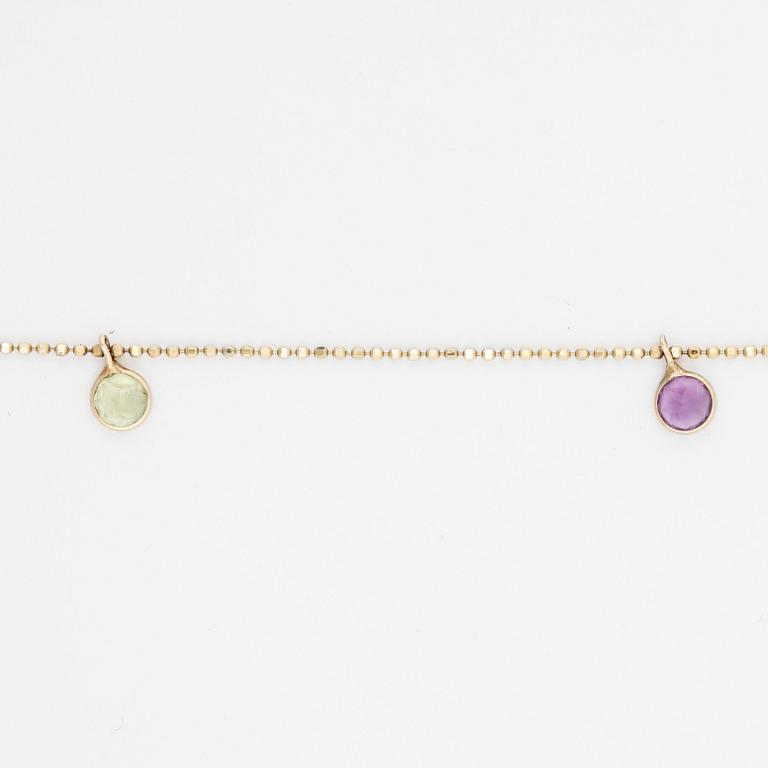 ARMBAND, 4 st, 14k guld. Total vikt ca.