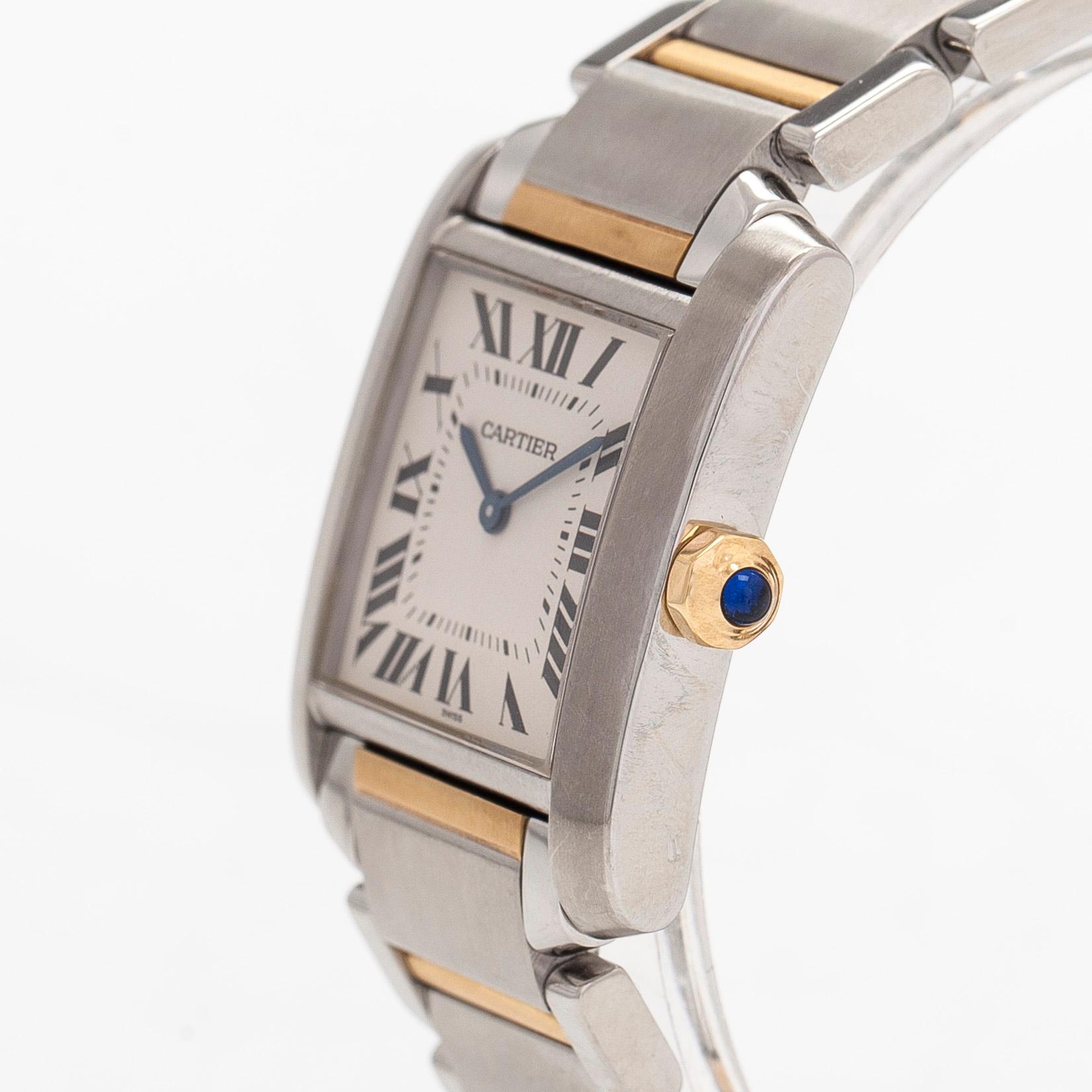 Cartier, Tank, Francaise, wristwatch, 25 x 22 (30) mm.