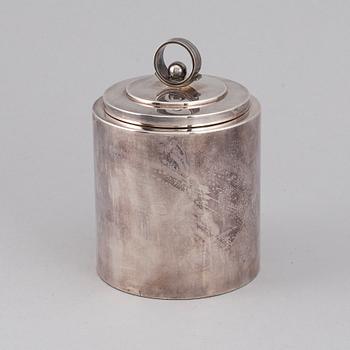 A silver plated Art Déco teabox from the 1930's.