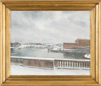 BERNHARD OSCARSSON, oil on Mahogany panel, signed Oscarsson and dated 1928.