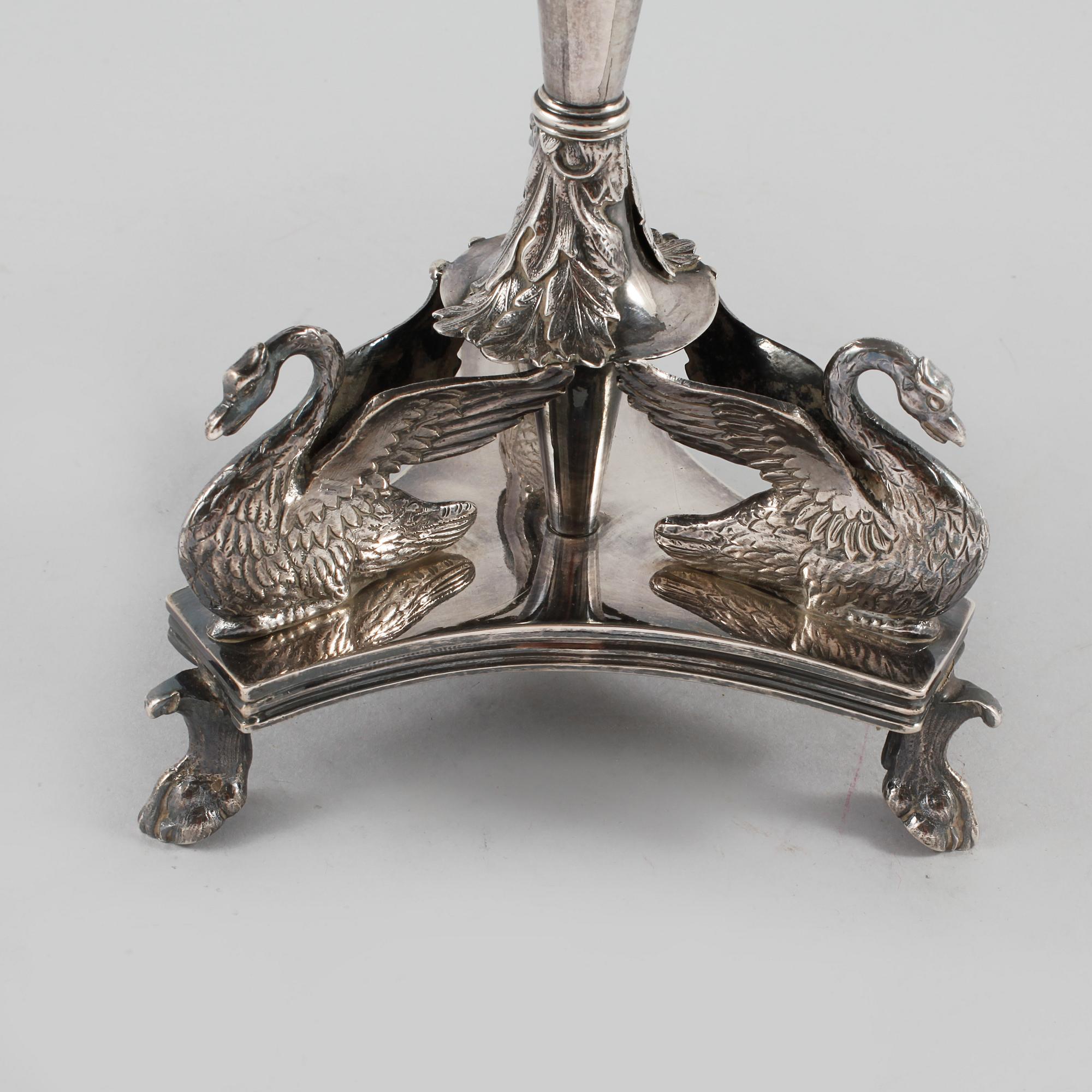 KONFEKTSKÅL, silver, Christian Hammer, Stockholm, 1851, vikt 577 gram.