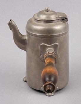 KAFFEKANNA, tenn, otydl stämplar Sverige, 1800-tal.