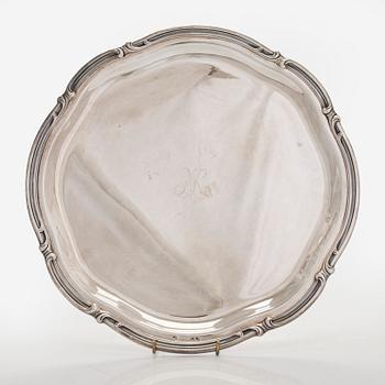 Bricka, silver, finska import stämplar.