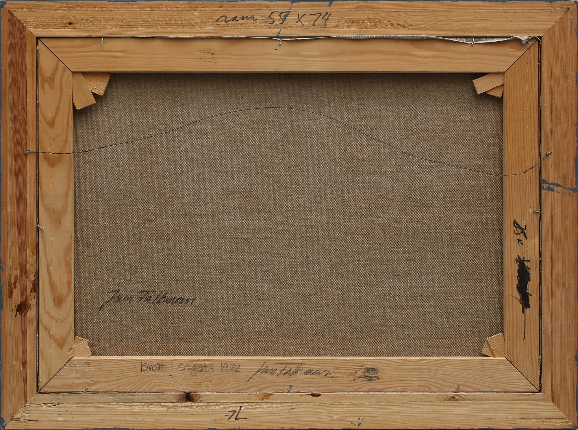 JAN FALKMAN, olja på duk, signerad och daterad -82 samt signerad à tergo.