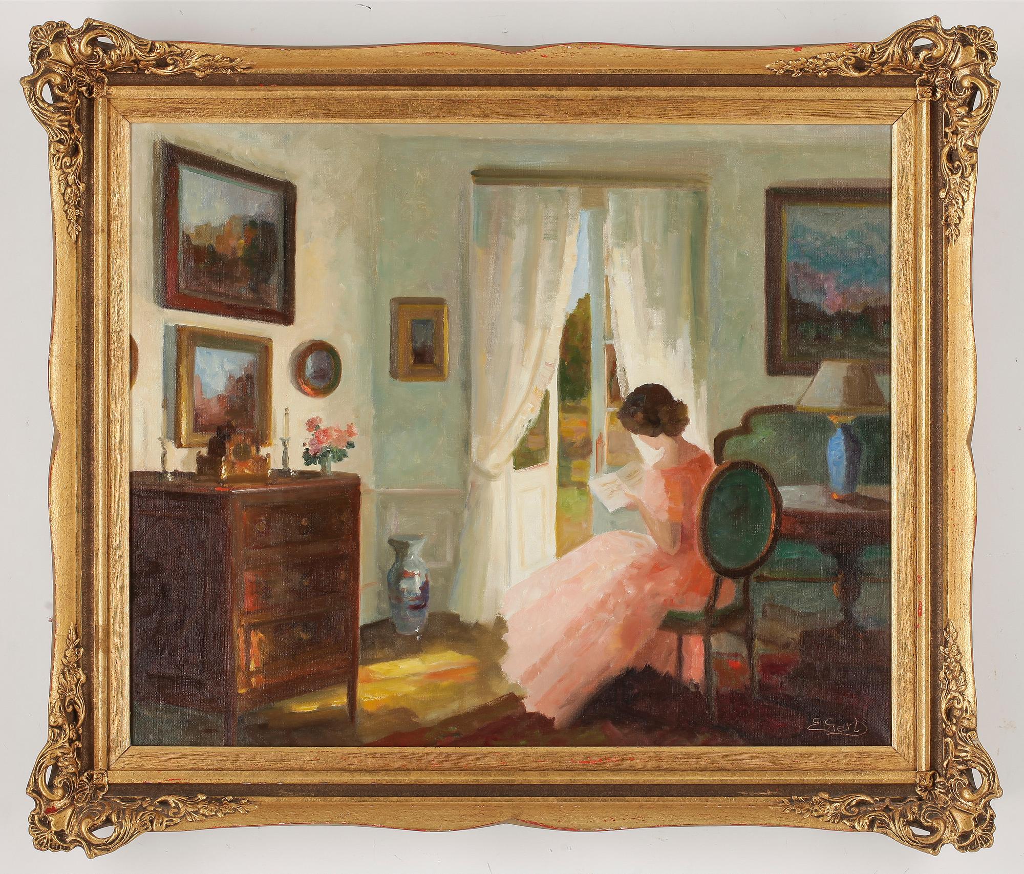 EDIT GERT, olja på duk, signerad.