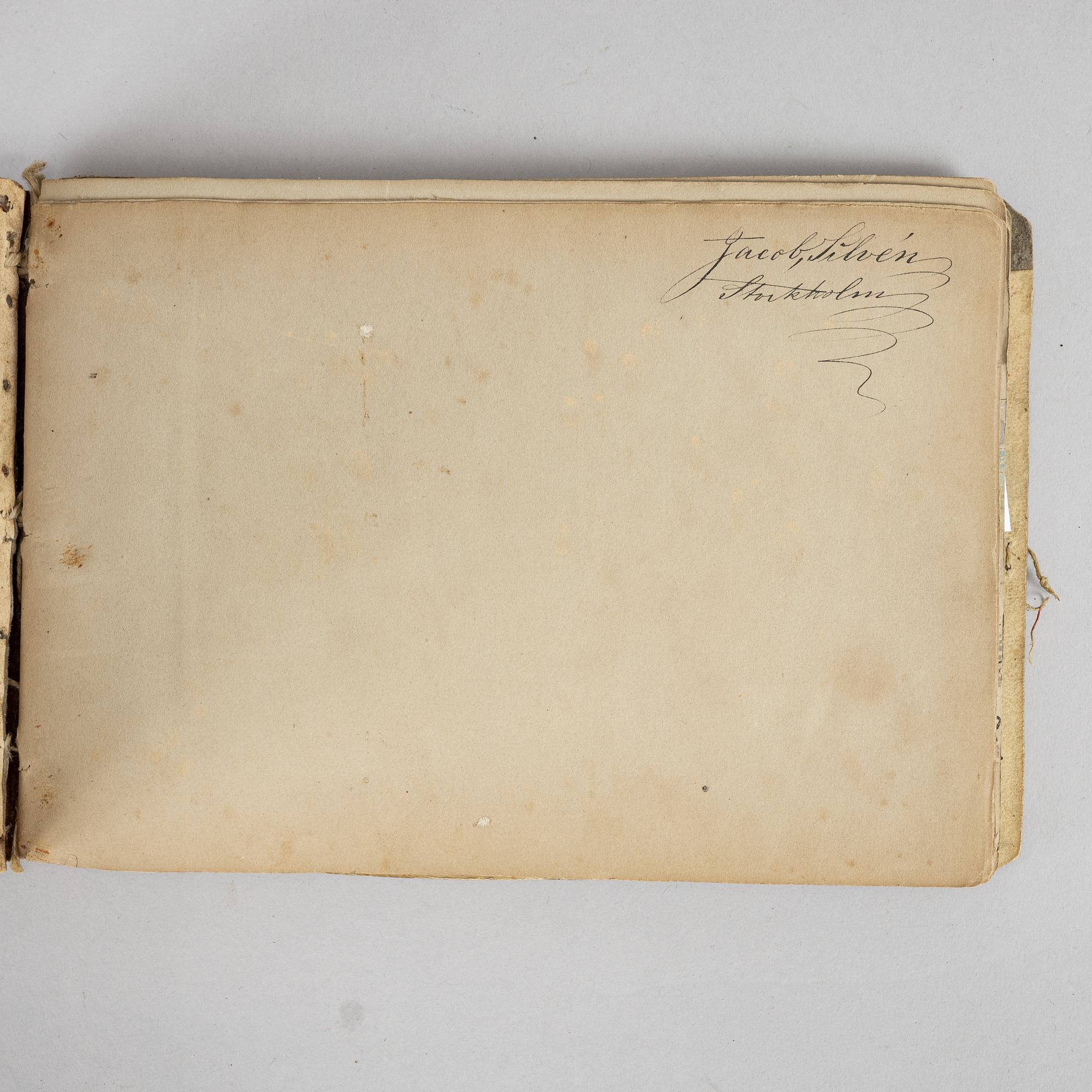Jacob Silvén, sketch book with 24 sheets.