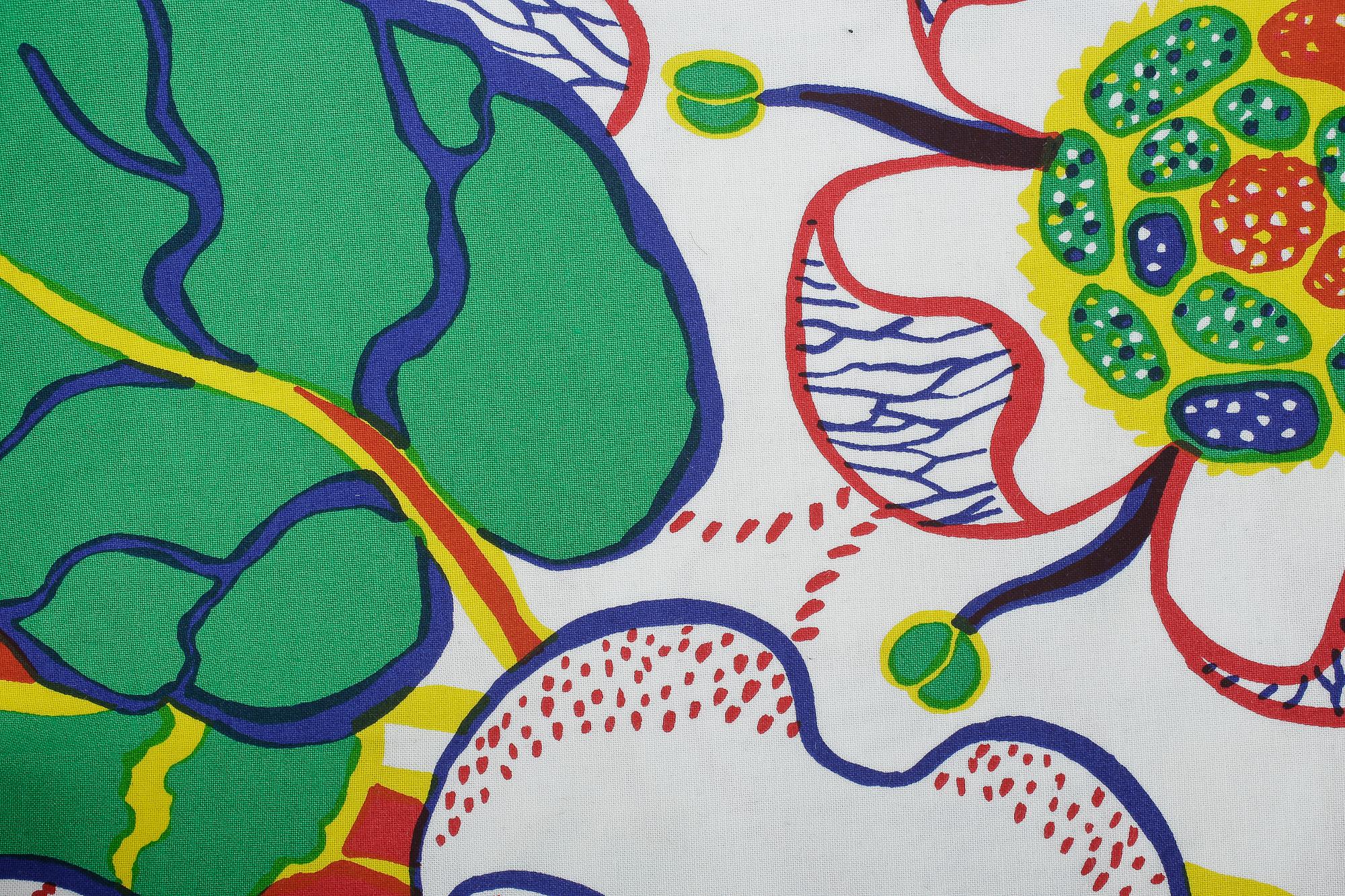 DUKAR, 2 st, GARDINKAPPA samt TYG. Svenskt Tenn, bla Josef Frank.