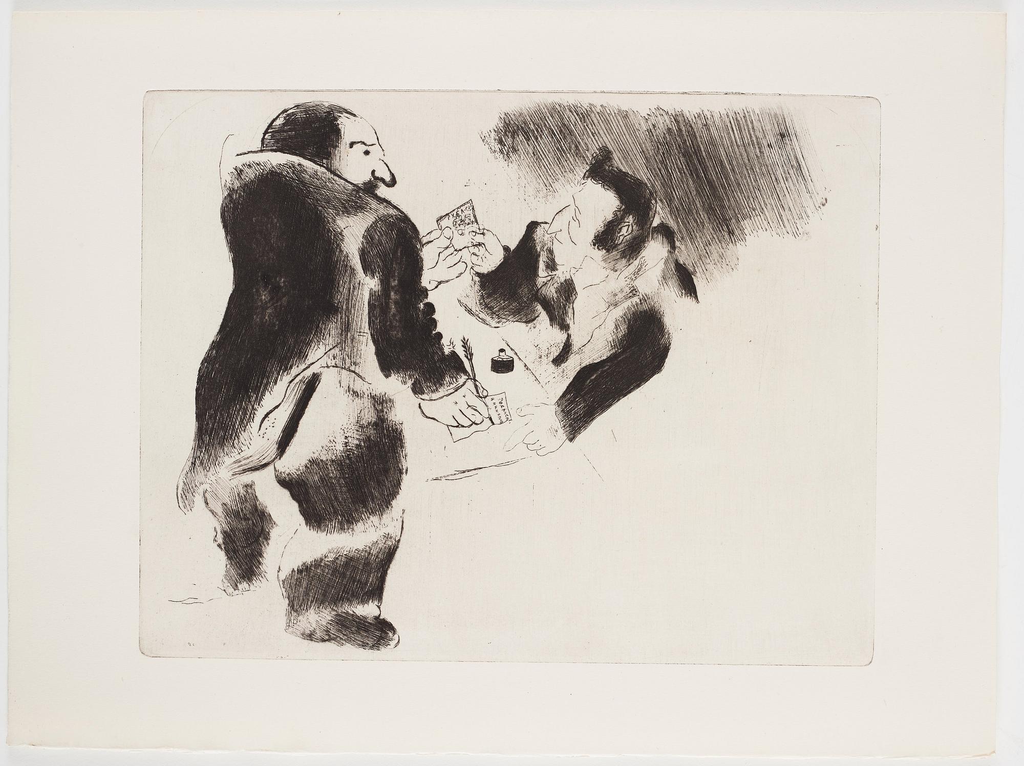 MARC CHAGALL, 71 st etsningar ur upplagan om 285 exemplar på Arches/MBM/J. Perrigot-papper, 1923-1948.
