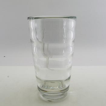 Vicke Lindstrand, vase, glass, "Pearl Fisher", Orrefors, 1930s.