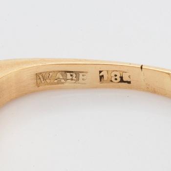 Tre ringar 18K guld med lapis lazuli, onyx och grön kvarts.