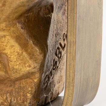 Stig Blomberg, wall sculpture in gilded bronze.