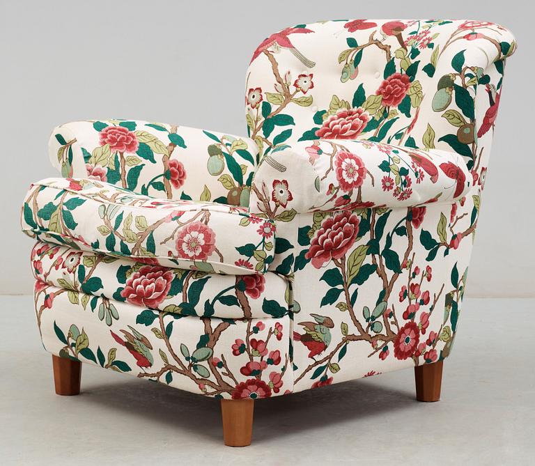 FÅTÖLJ, Josef Frank, Firma Svenskt Tenn, modell 568, formgiven 1936.