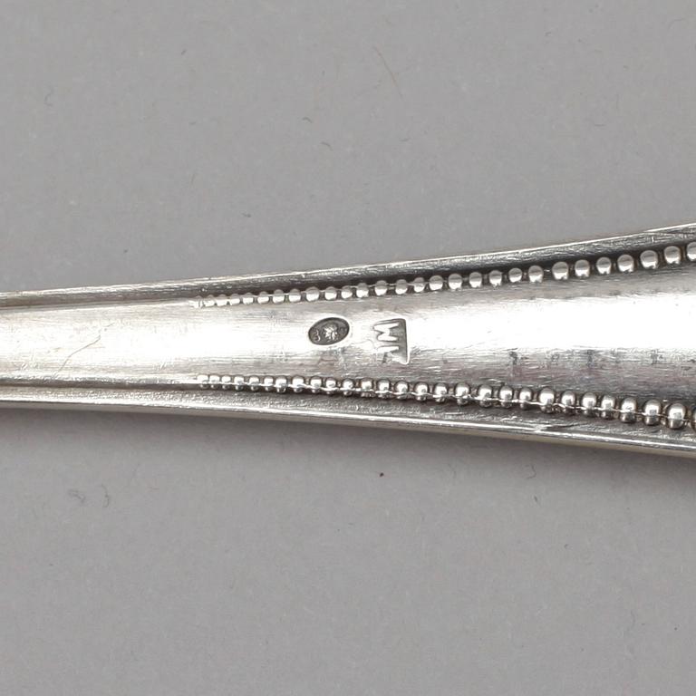 BESTICKUPPSÄTTNING, 21 delar, silver, Polen, 1900-tal. Totalvikt ca 1120 gram.