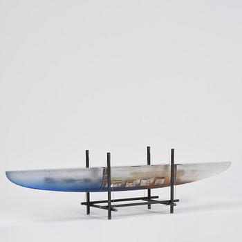 Bertil Vallien, "Sleeping Princess un-20", a unique sand cast glass sculpture, Kosta Boda, Sweden.