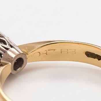 Ring, brilliant cut diamond 0.47 ct, 18K gold, Kultakeskus.
