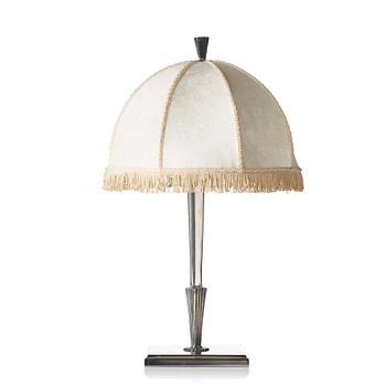 114. Elis Bergh, probably, a silver plated Swedish Grace table light for CG Hallberg, Stockholm 1920-30's.