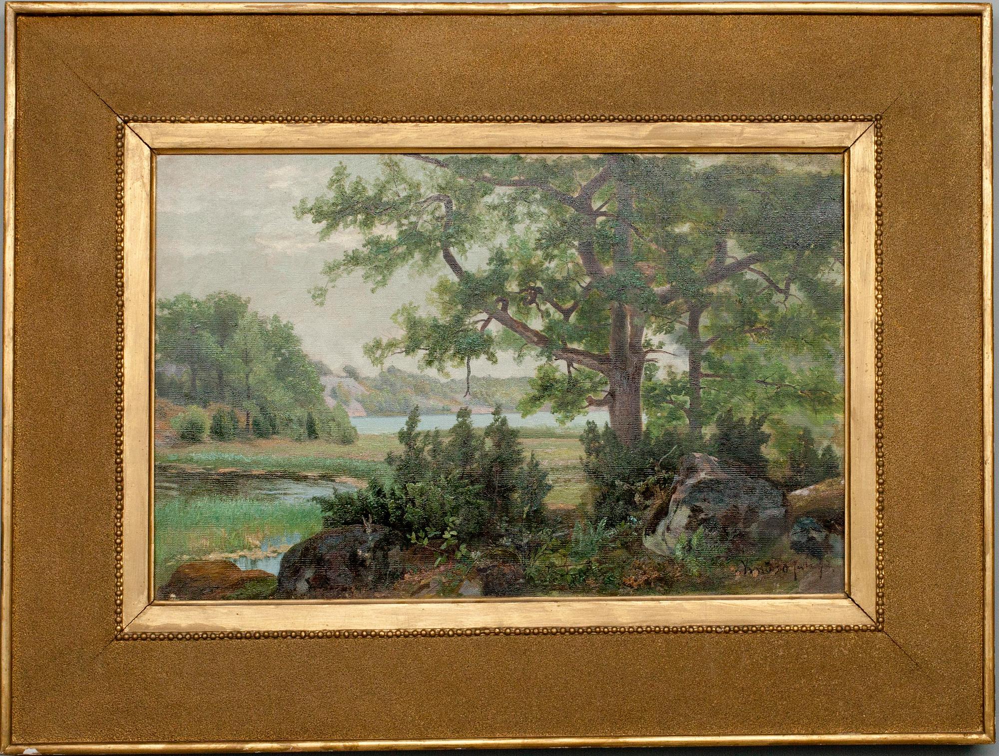 SEVERIN NILSON, olja på duk, signerad, märkt Knösö juli -93.