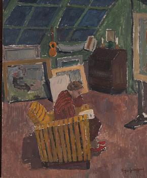 Birger Ljungquist, Woman in the studio.