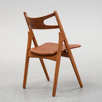 A "CH 29/Savbukkestolen" chair by Hans J Wegner for Carl Hansen & Søn, Odense, Denmark.