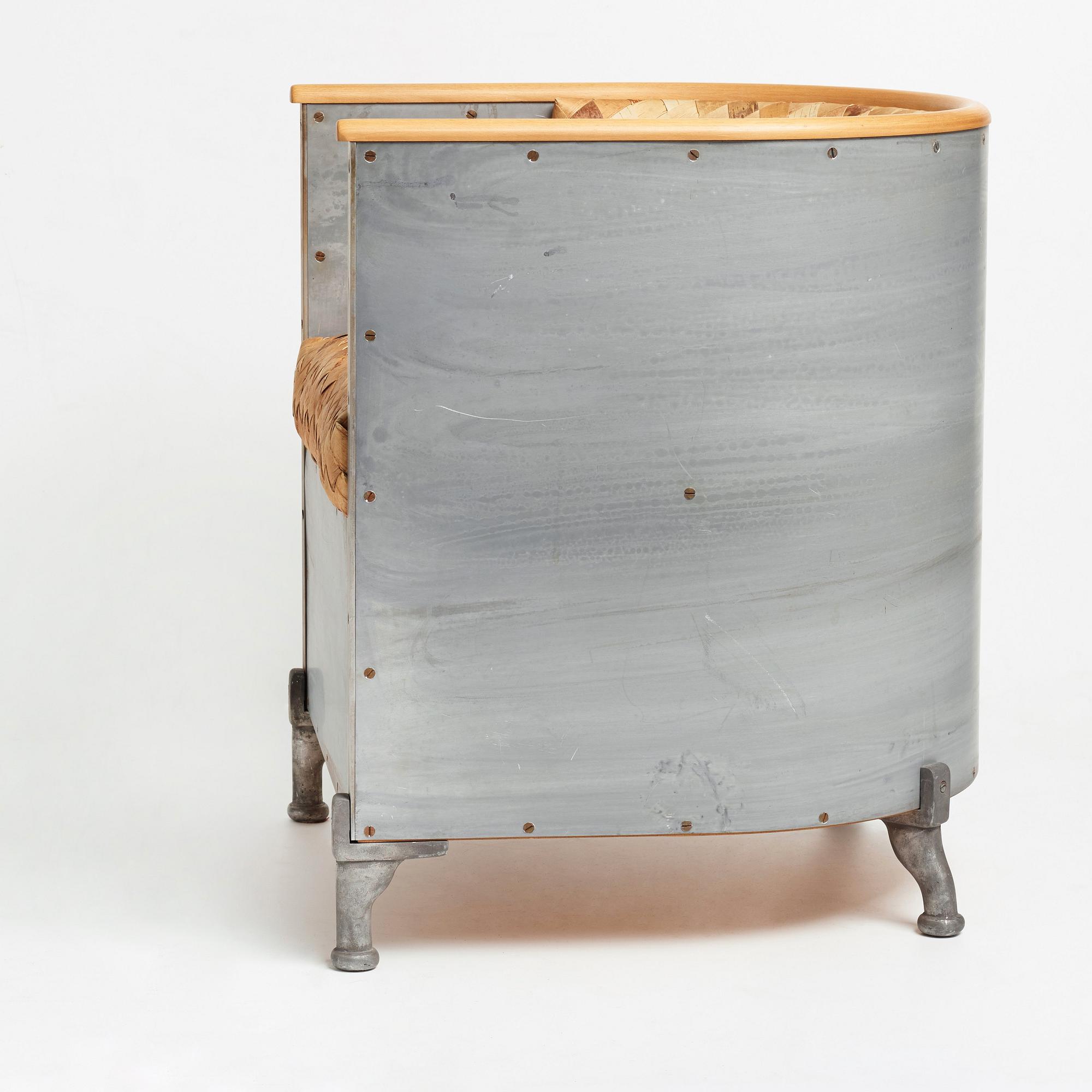 Mats Theselius, an "Aluminium" easy chair, Källemo, Sweden post 1990.