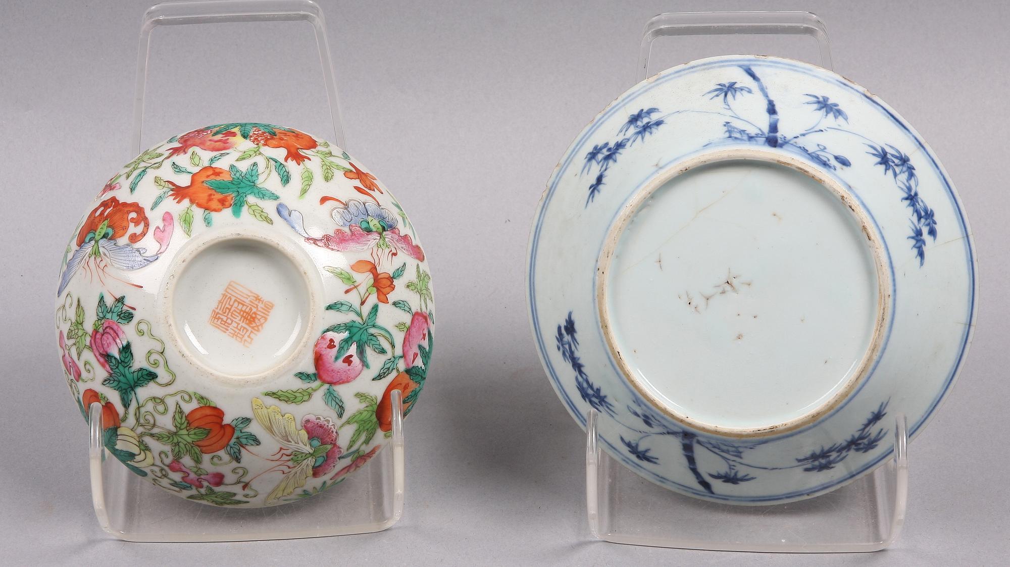 PARTI PORSLIN, 4 delar, Kina. Bla 1700-tal.