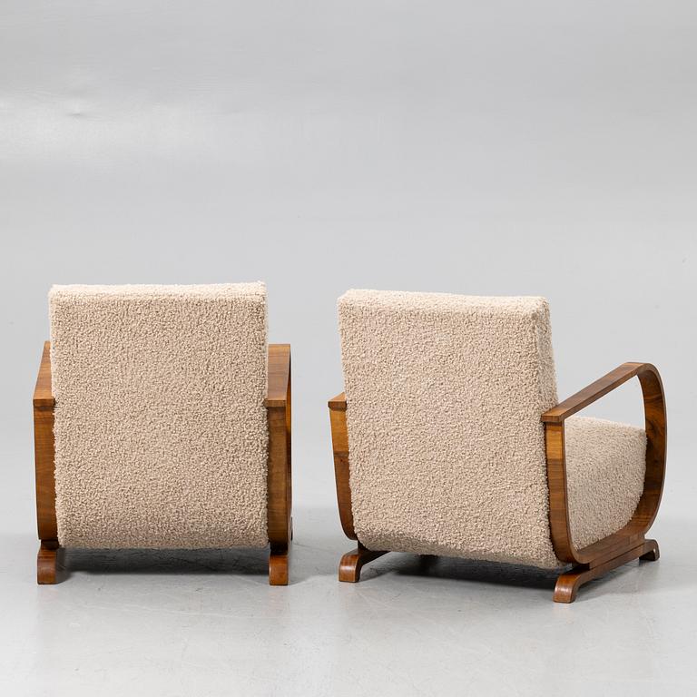Armchairs, a pair, first half of the 20th century.