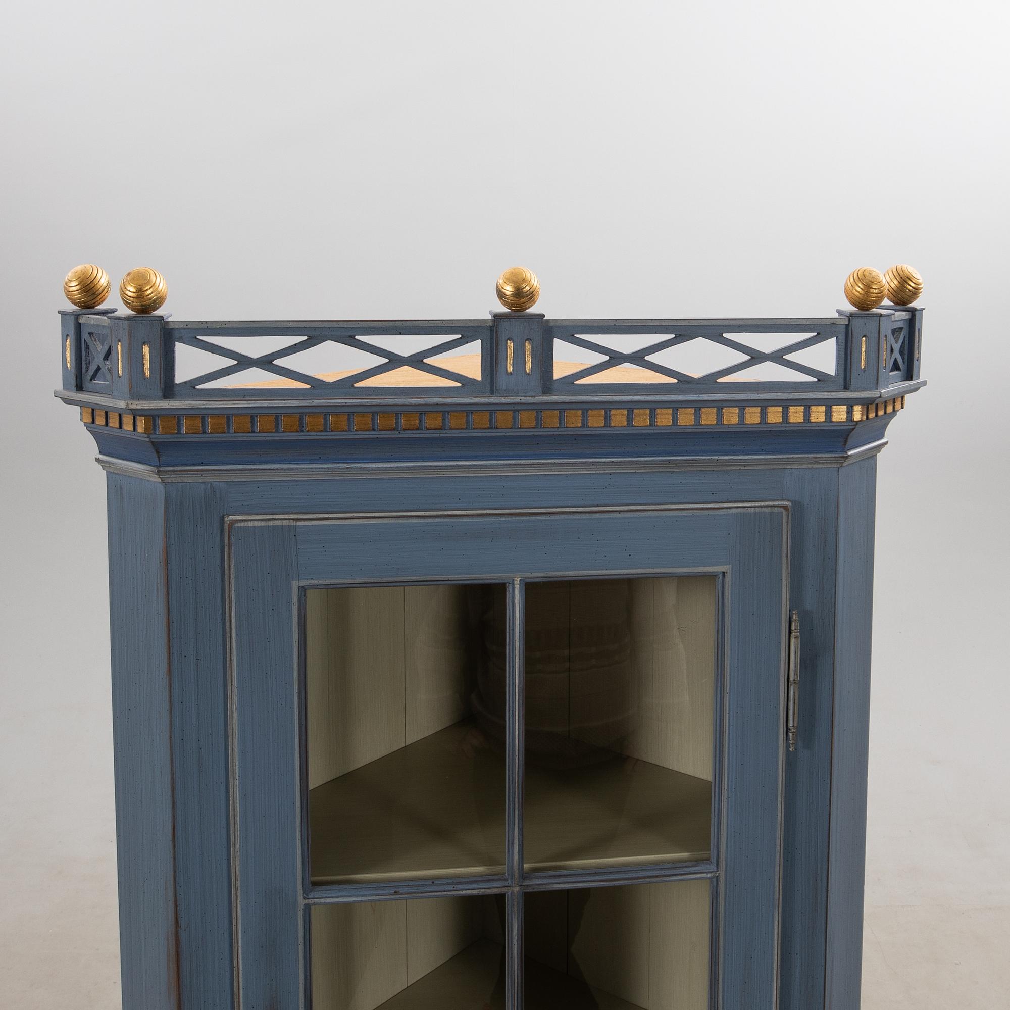 Corner cabinet, K.A. Roos, Helsingborg, second half of the 20th century.