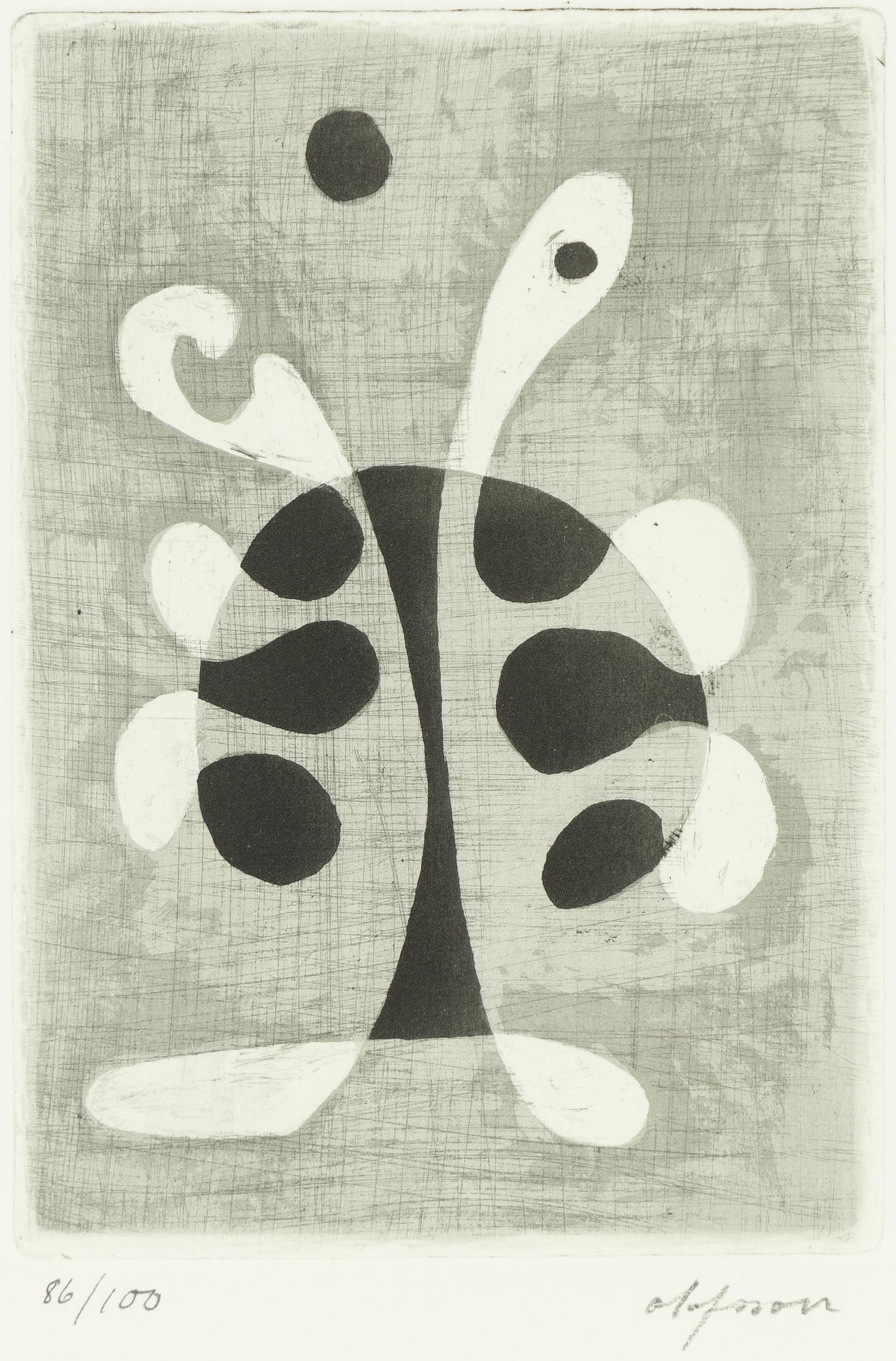 Pierre Olofsson, etchings, 5 pcs, signed and numbered.