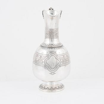 A silver jug, M Christesen Denmark, 1895.