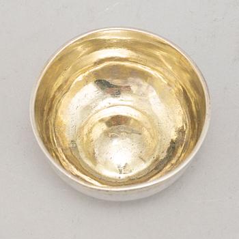 A Swedish 18th century parcel-gilt silver tumbler, mark of Berndt Johan Eschenburg, Enköping 1772.