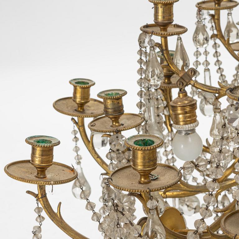 A large chandelier, late 19th Century.