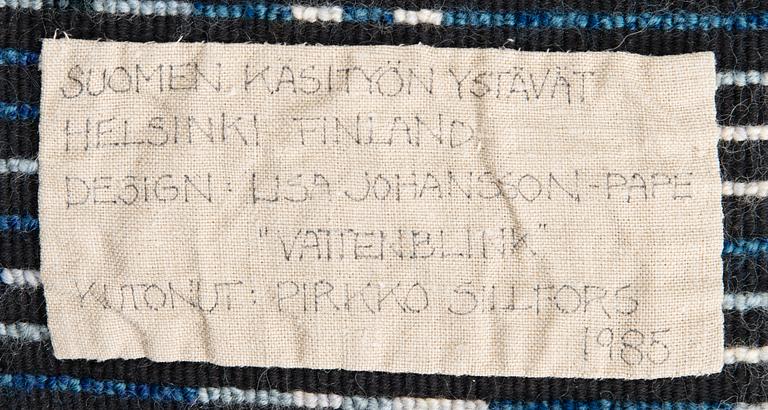 LISA JOHANSSON-PAPE, RYA, Vattenblink. För Finska Handarbetets Vänner, 1985.