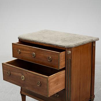 A late gustavian chest of drawers, Stockholm, late 18th century.