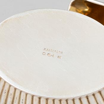 KAFFESERVIS, 3 delar, silver, 1893-1926.