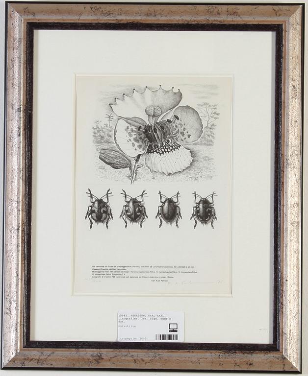 PEHRSON, KARL-AXEL. Litografier, 3st. Sign, numr o dat.