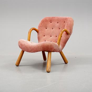 FÅTÖLJ, "Clam Chair" / "Muslinge", Philip Arctander, tillskriven, 1900-talets mitt.