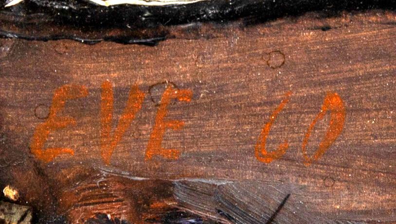 Eve Eriksson, oil on panel, signed and dated -60.