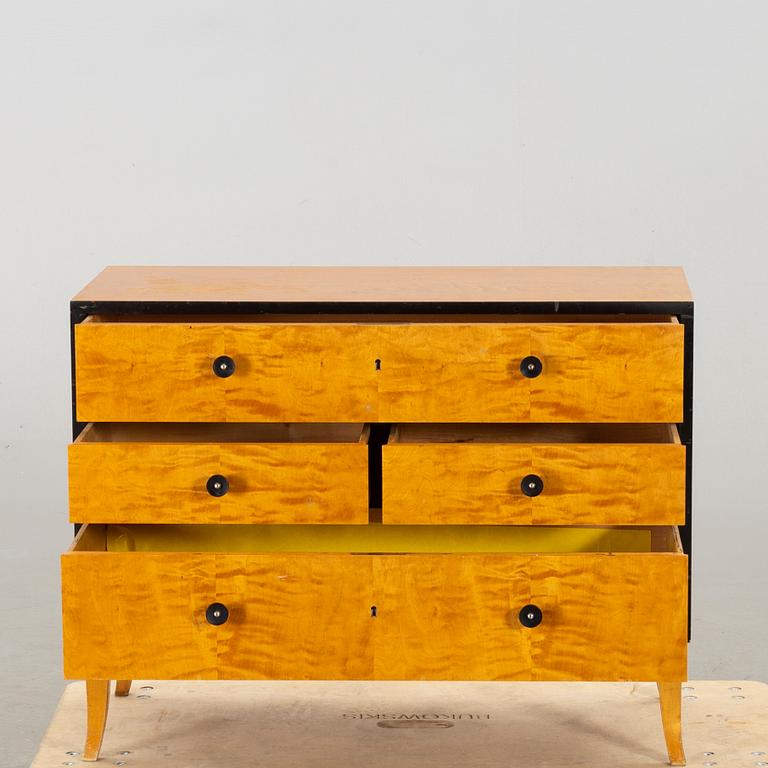 A birch chest of drawers, 1940's.