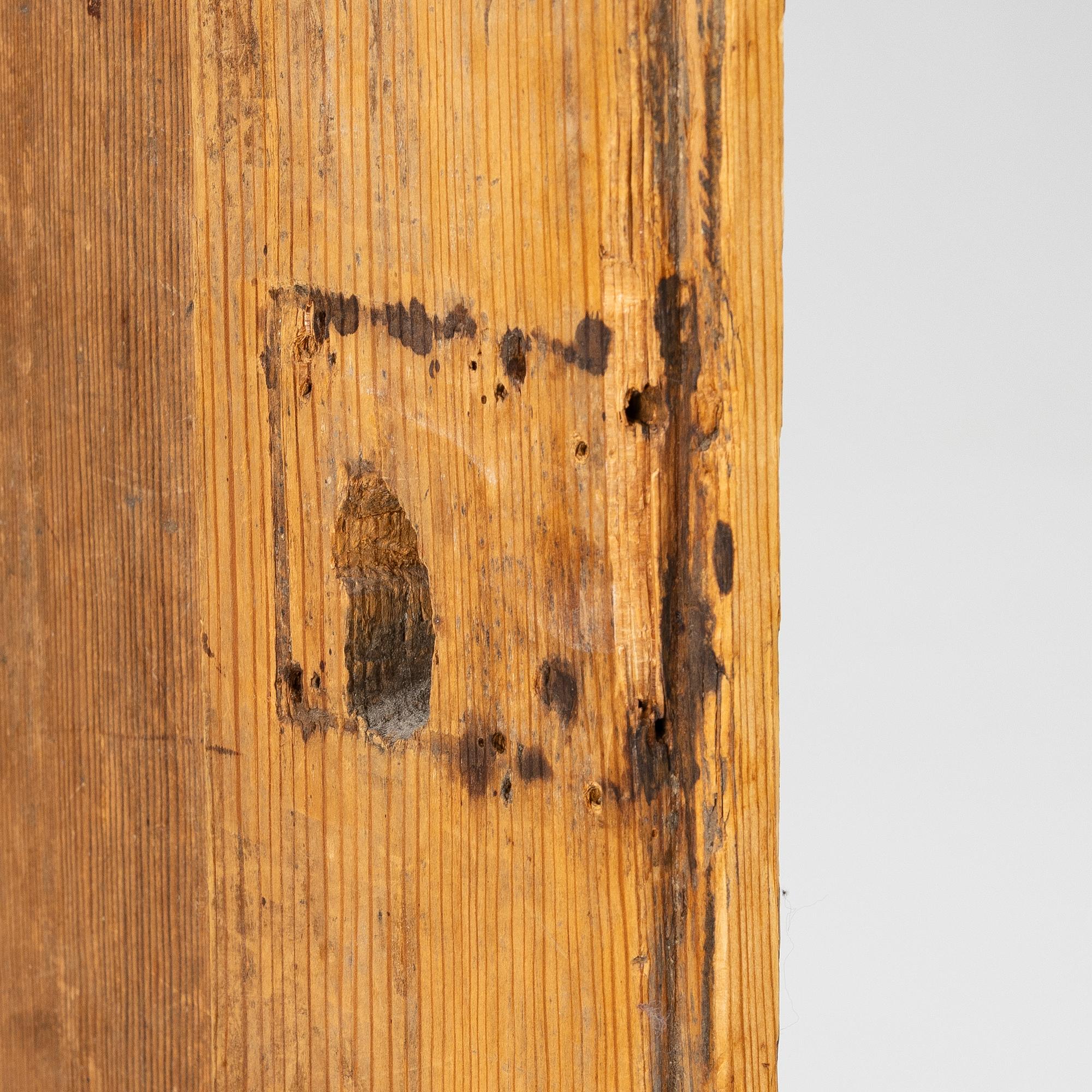 A Swedish Dalecarlian folk art cabinet dated 1808.