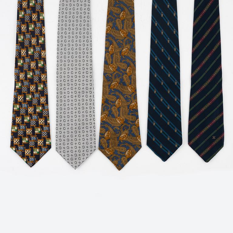 Céline,  silk ties, 5 pcs.