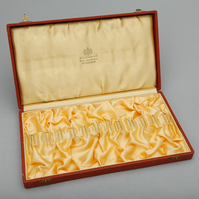 PARTI SILVERBESTICK, 37 delar, bla GAB Stockholm 1990-tal. Total vikt ca 976 gram.