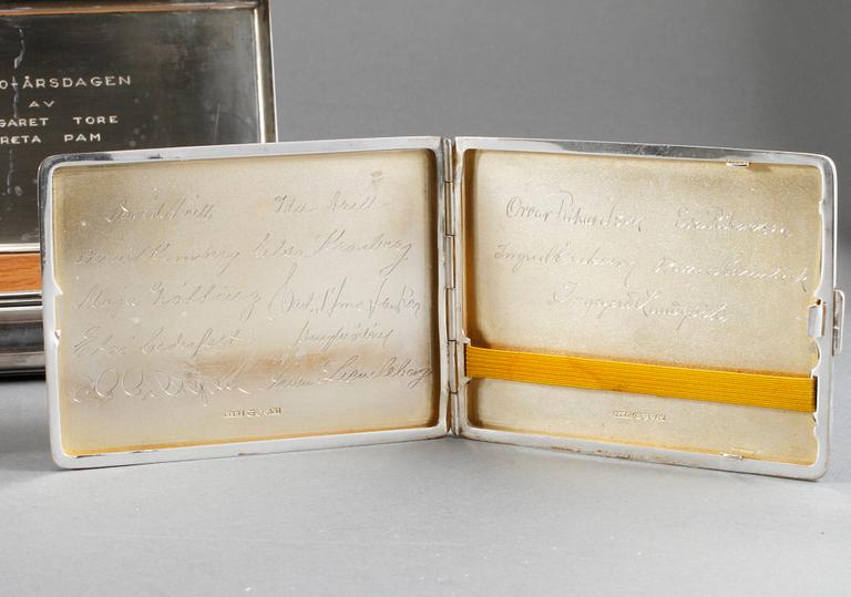 PARTI SILVER, 5 delar, mestadels Sverige, 1800-talet slut samt 1900-talets mitt, total vikt 439 g.