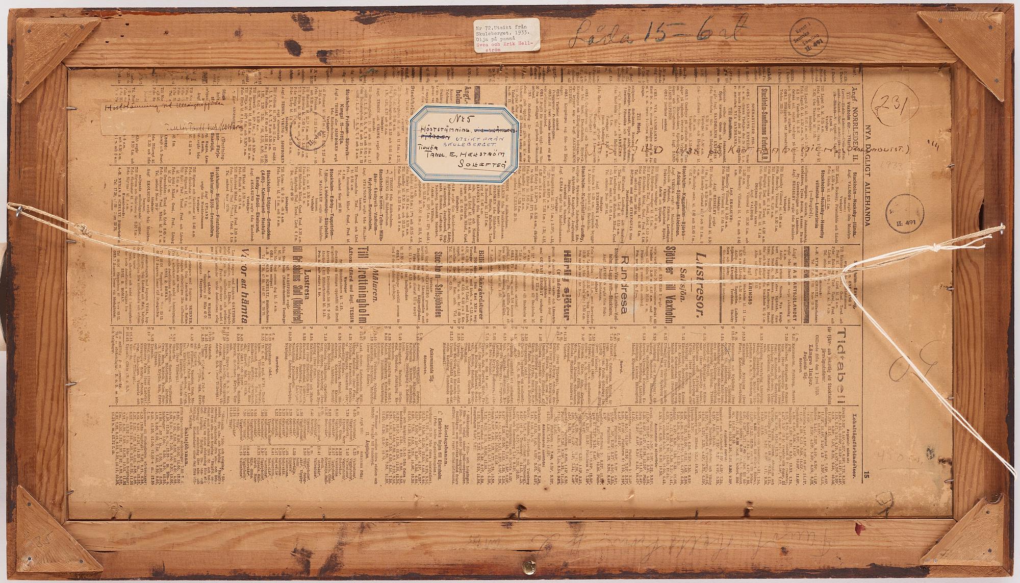Helmer Osslund, "Utsikt från Skuleberget" (View from the Skule mountain, landscape from the northeast of Sweden).