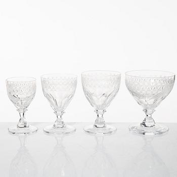 A 144-piece glassware service, limited production for Riihimäen Lasi, Finland, 1950s/60s.