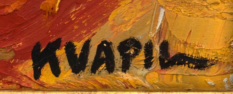 CHARLES KVAPIL, oil on panel signed.