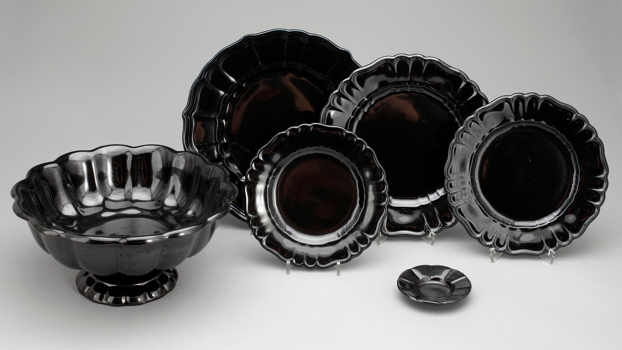 SERVIS, flintgods, 19 delar, Arthur Percy, Gefle porslinsfabrik, 1927-43.