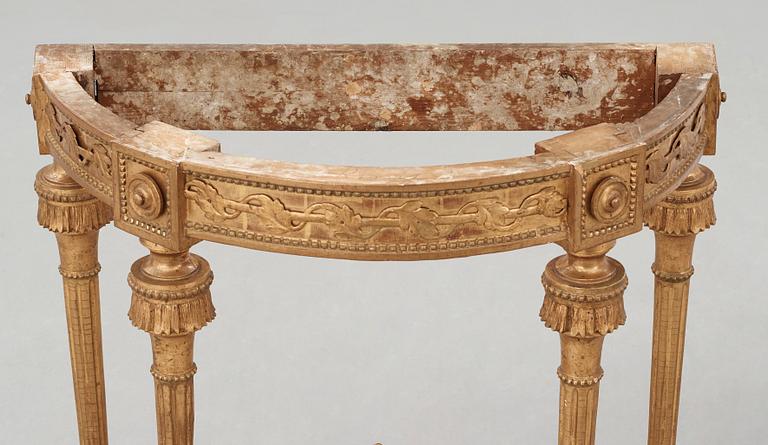 A Gustavian late 18th century console table.