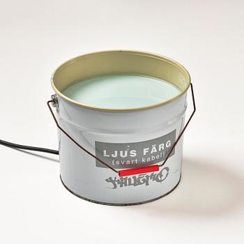 Fredrik Wretman, bordslampa/ljusobjekt, "LJUS FÄRG (Svart kabel)", ed. 9/360, Källemo, Värnamo, efter 2005.