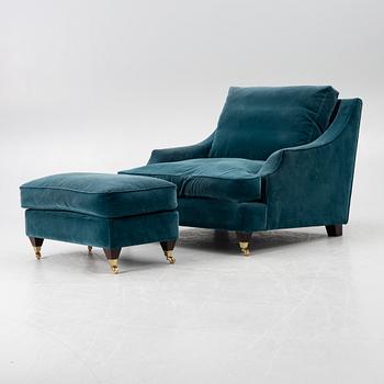 Armchair and footstool, JIO furniture, contemporary.