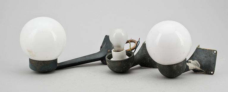 VÄGGLAMPOR, ett par+1st, 1930-tal.